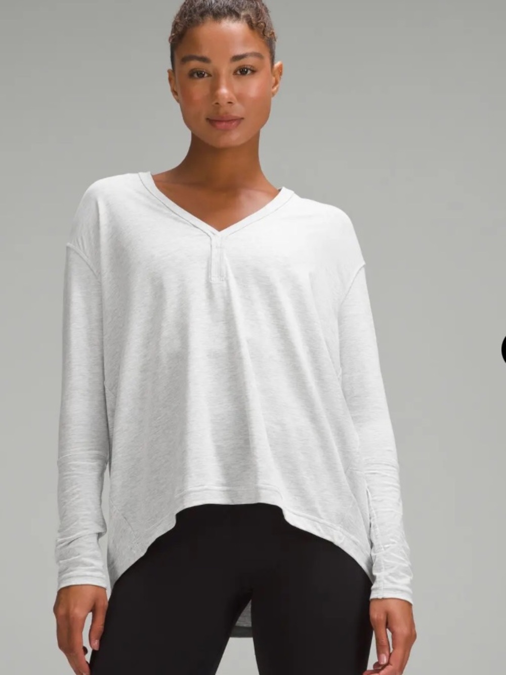 Lululemon Back In Action V-Neck Long-Sleeve Shirt